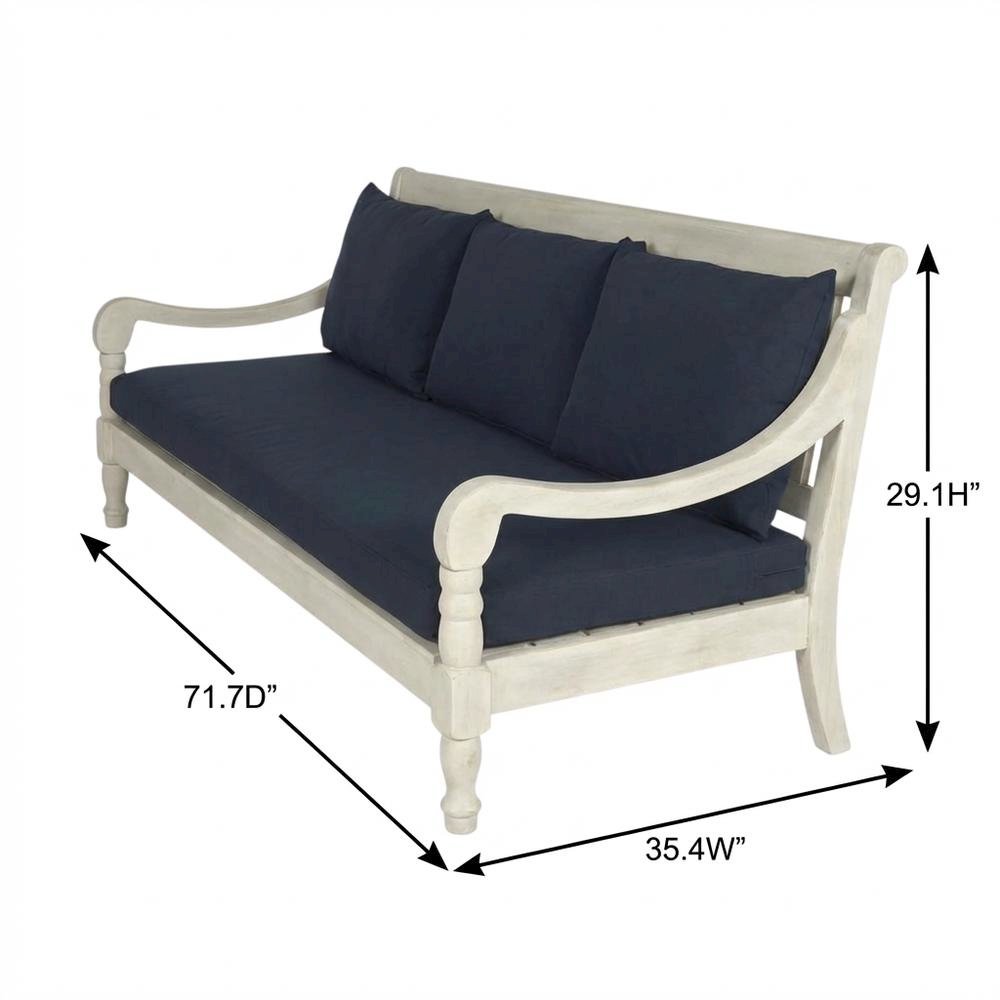 Outdoor Daybed With Silver Steel Frame And Polyester Upholstery. Picture 7