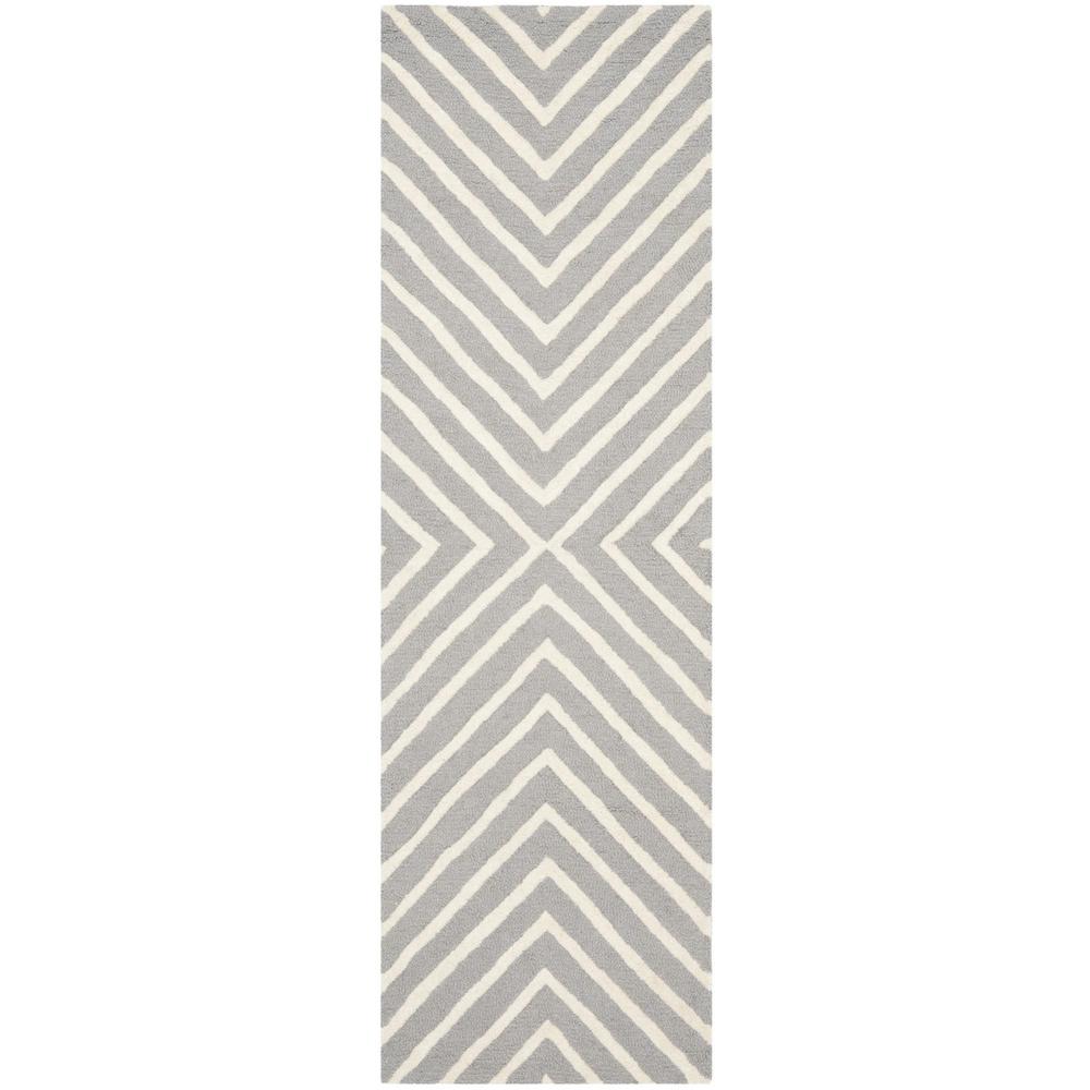 CAMBRIDGE, SILVER / IVORY, 2'-6" X 8', Area Rug, CAM129D-28. Picture 1