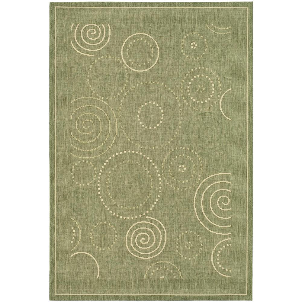 COURTYARD, OLIVE / NATURAL, 8' X 11', Area Rug, CY1906-1E06-8. Picture 1