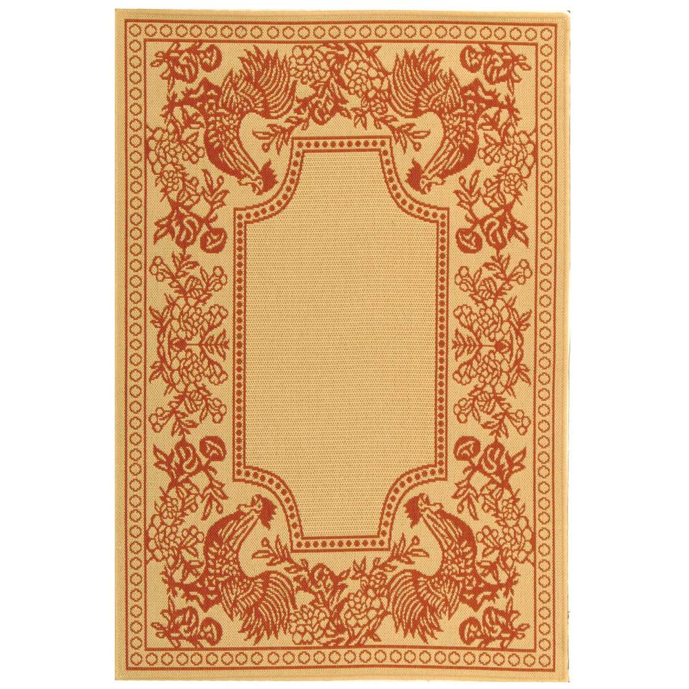 COURTYARD, NATURAL / RED, 8' X 11', Area Rug, CY3305-3701-8. Picture 1