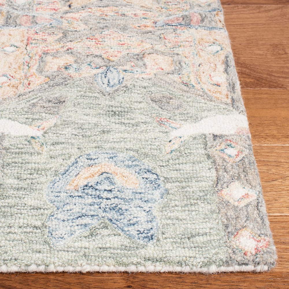 MICRO-LOOP, IVORY / BLUE, 5' X 8', Area Rug, MLP901M-5. Picture 4