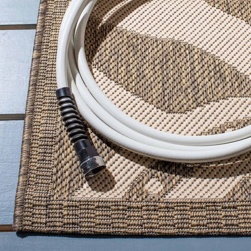 COURTYARD, CHOCOLATE / NATURAL, 9' X 12', Area Rug, CY2961-3409-9. Picture 3
