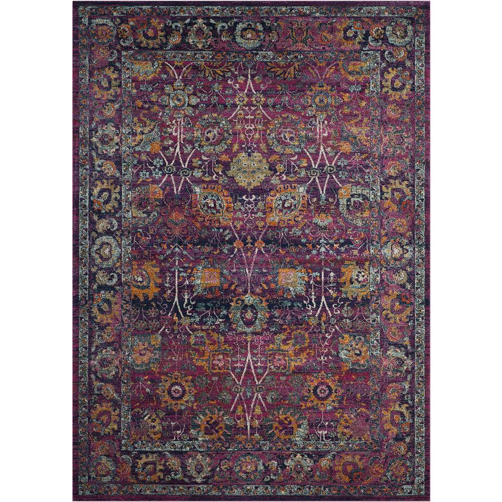 GRANADA, FUCHSIA / MULTI, 6'-7" X 9', Area Rug. Picture 1