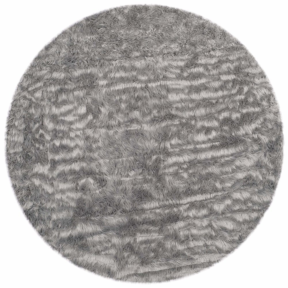 FAUX SHEEP SKIN, GREY, 6' X 9', Area Rug, FSS235D-6. Picture 2