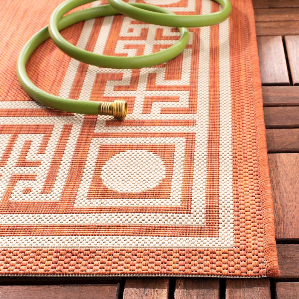 COURTYARD, RUST / SAND, 6'-7" X 9'-6", Area Rug, CY5143A-6. Picture 4