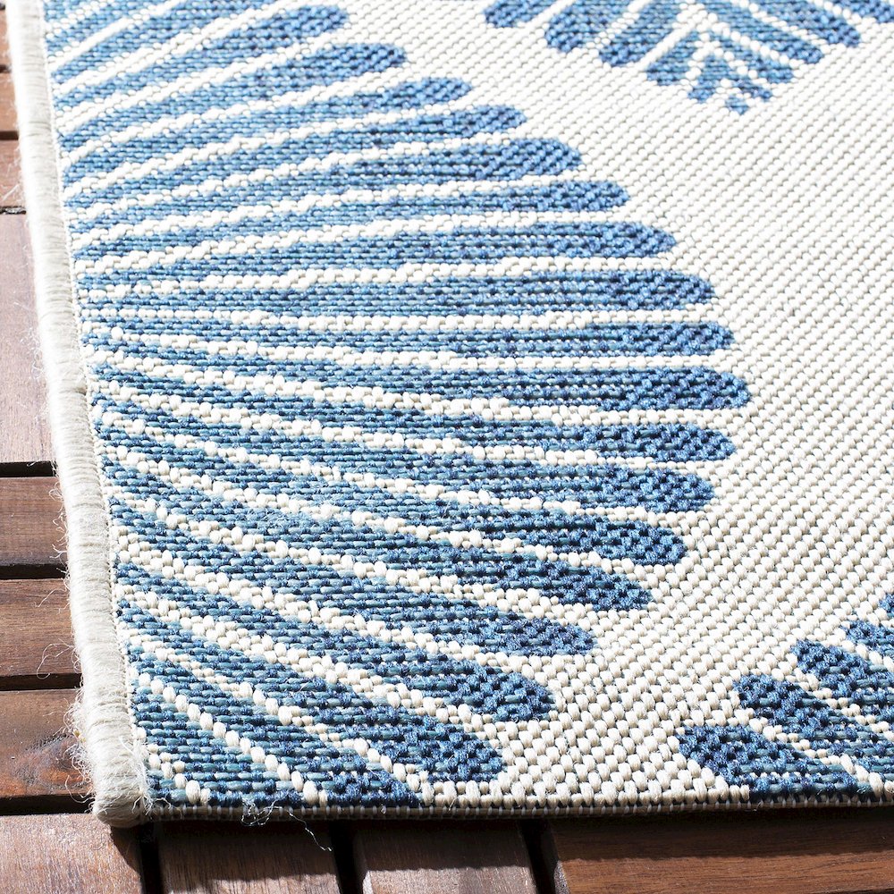 COURTYARD, BEIGE / NAVY, 6'-7" X 9'-6", Area Rug, CY7504-25812-6. Picture 4