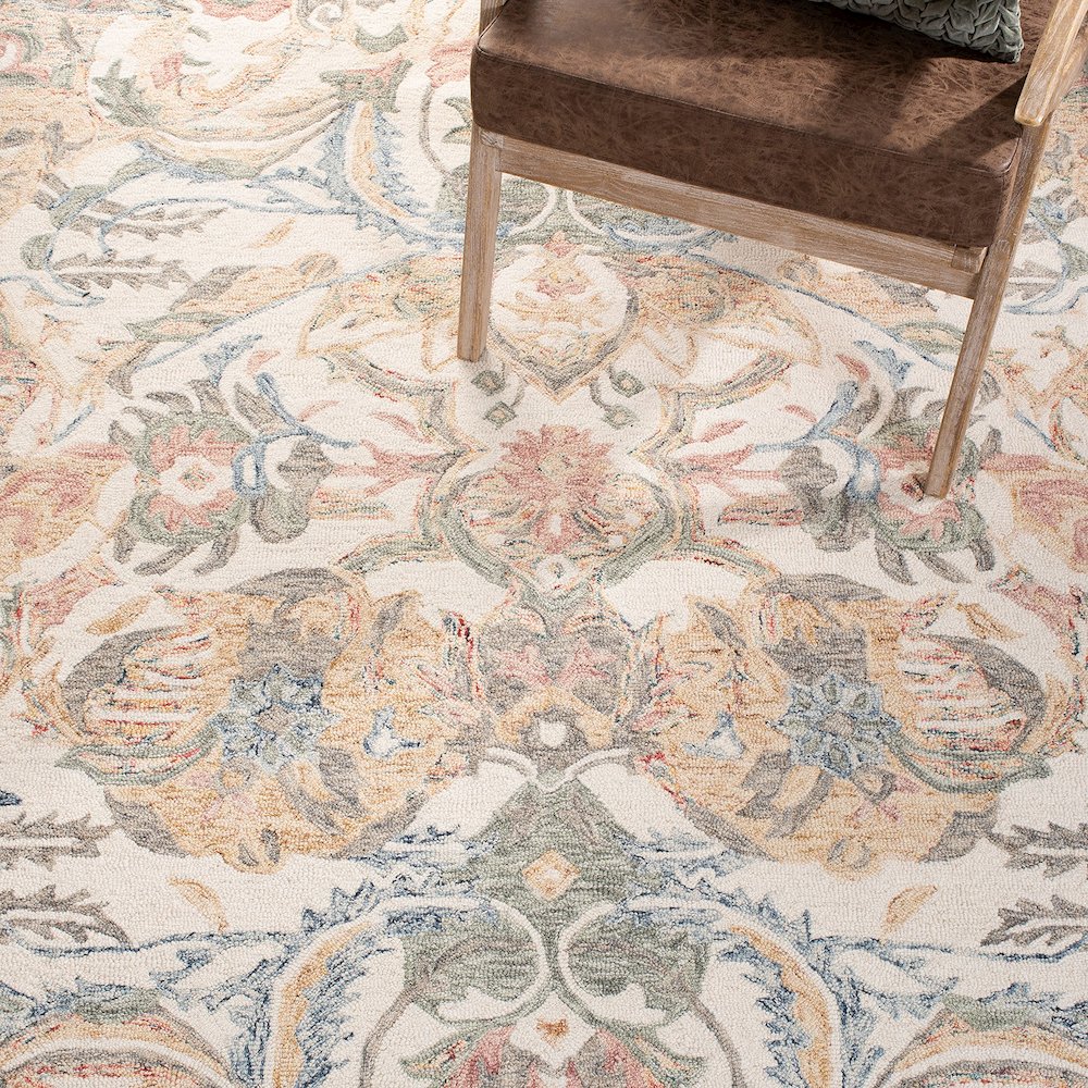 MICRO-LOOP, IVORY / BLUE, 5' X 8', Area Rug, MLP901M-5. Picture 7
