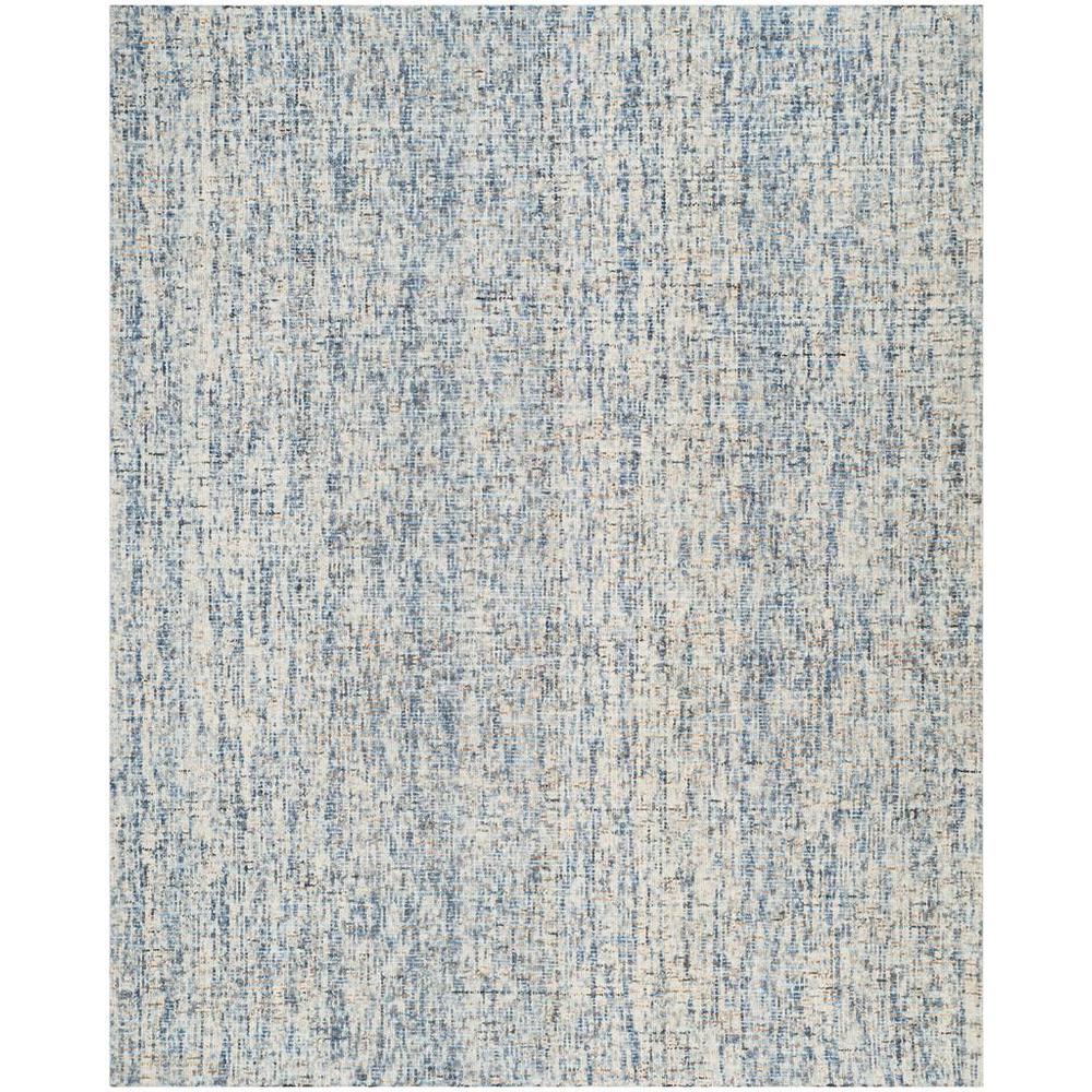 Abstract, DARK BLUE / RUST, 8' X 10', Area Rug. Picture 1
