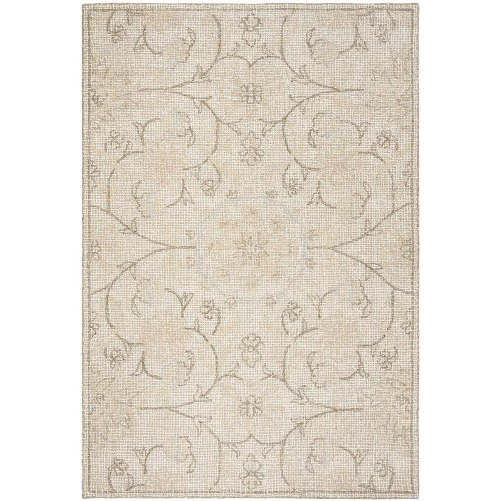 Abstract, LIGHT GREY / IVORY, 6' X 9', Area Rug. Picture 1