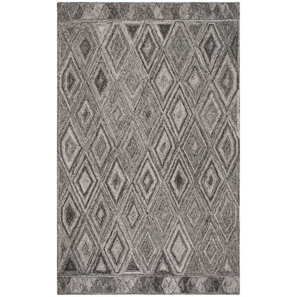 Abstract, GREY / BLACK, 2'-3" X 8', Area Rug, ABT618F-28. Picture 1