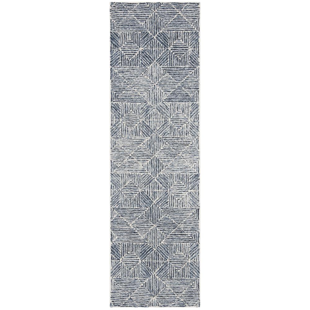 Abstract, BLUE, 2'-3" X 8', Area Rug, ABT763M-28. Picture 1