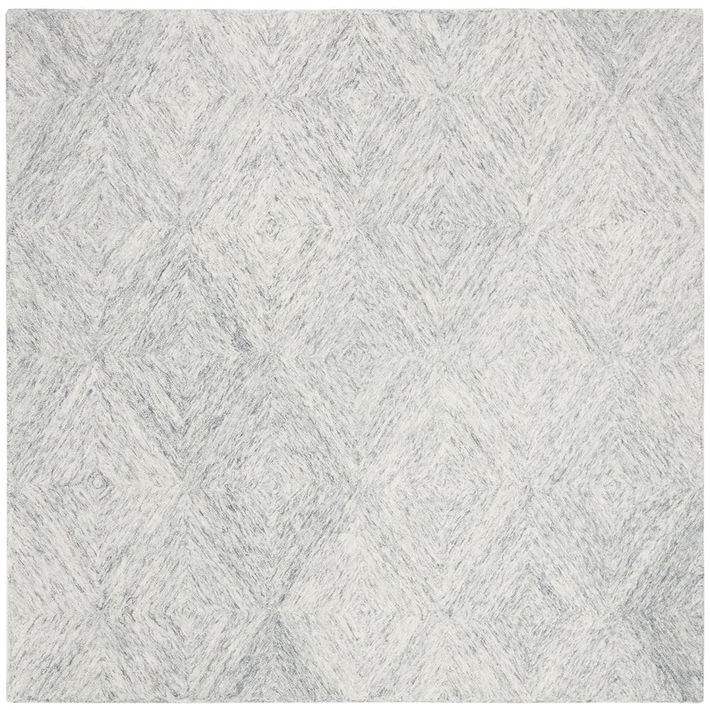 Abstract, SILVER, 6' X 6' Square, Area Rug. Picture 1