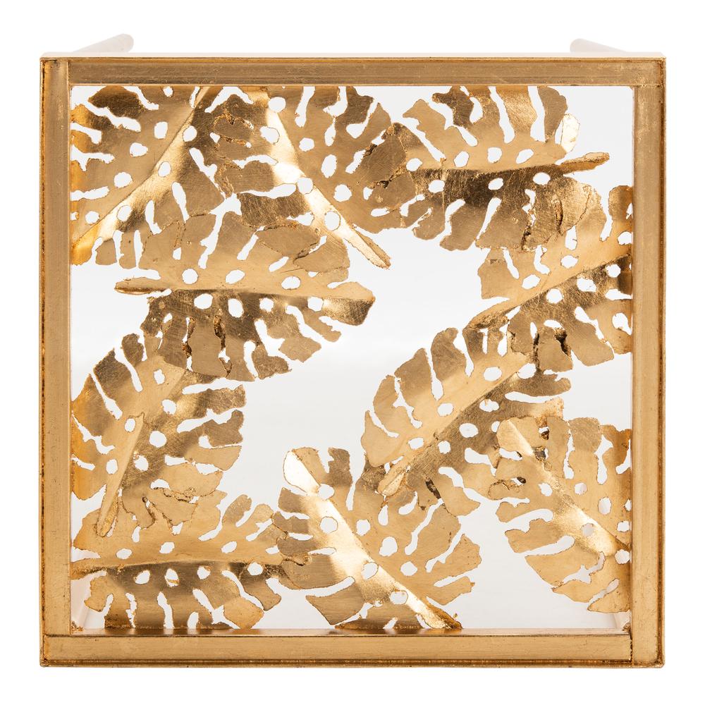 Leilani Palm Leaf Side Table, Gold Leaf. Picture 8