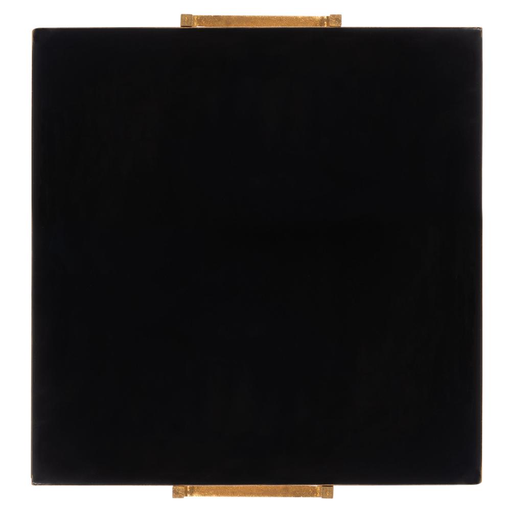 Amarylis Greek Key Side Table, Black/Gold. Picture 8