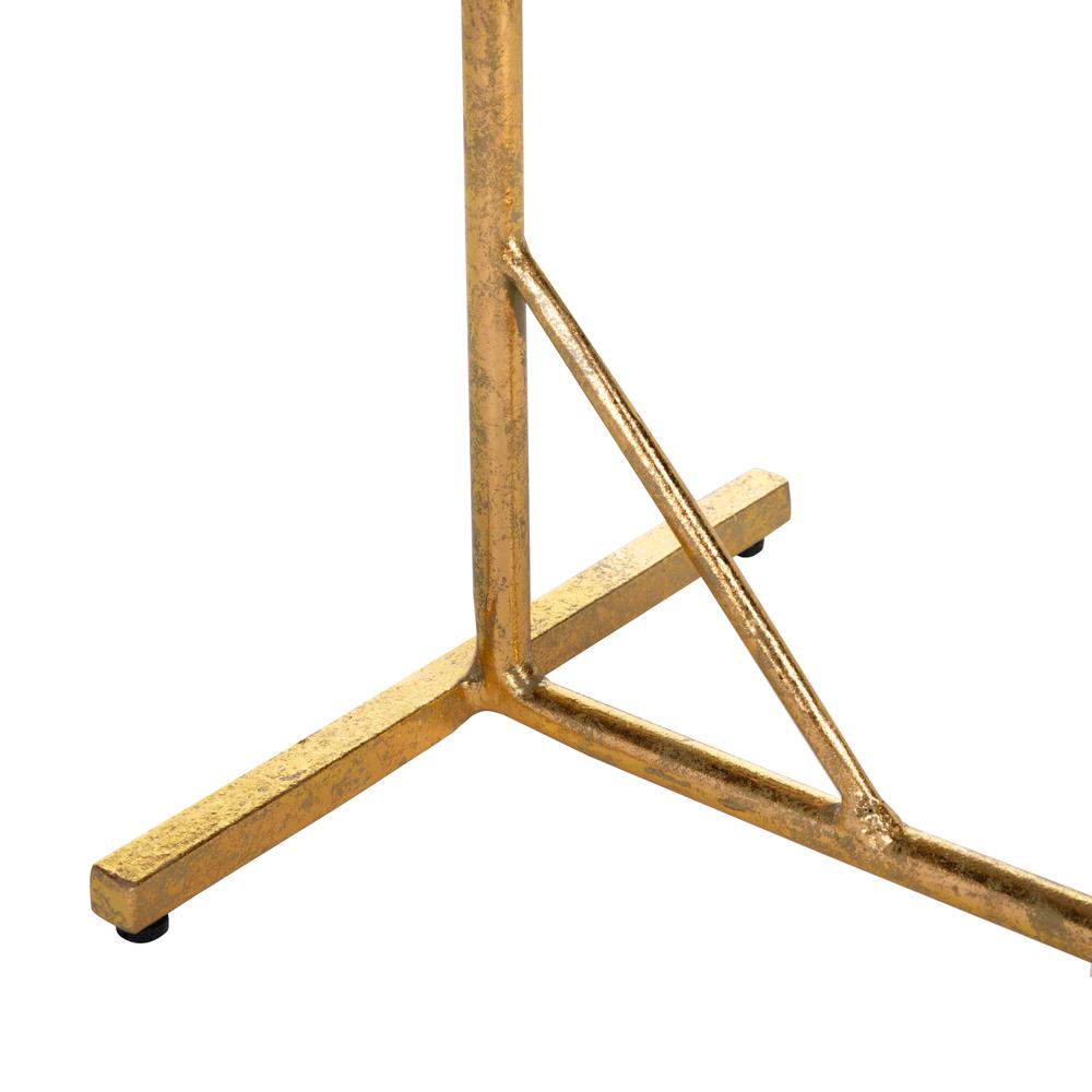 Sionne Round C Table, Hunter Green/Gold. Picture 6