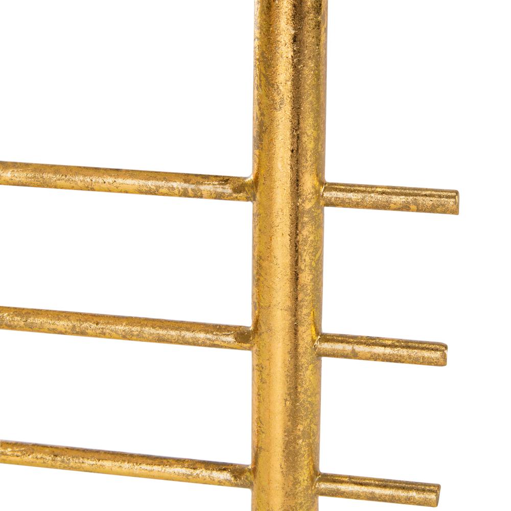 Jenesis Round Accent Table, White Marble/Gold. Picture 3