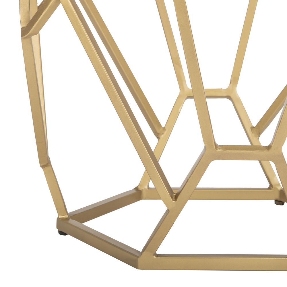 Ava Geometric Accent Table, Multi/Gold. Picture 5