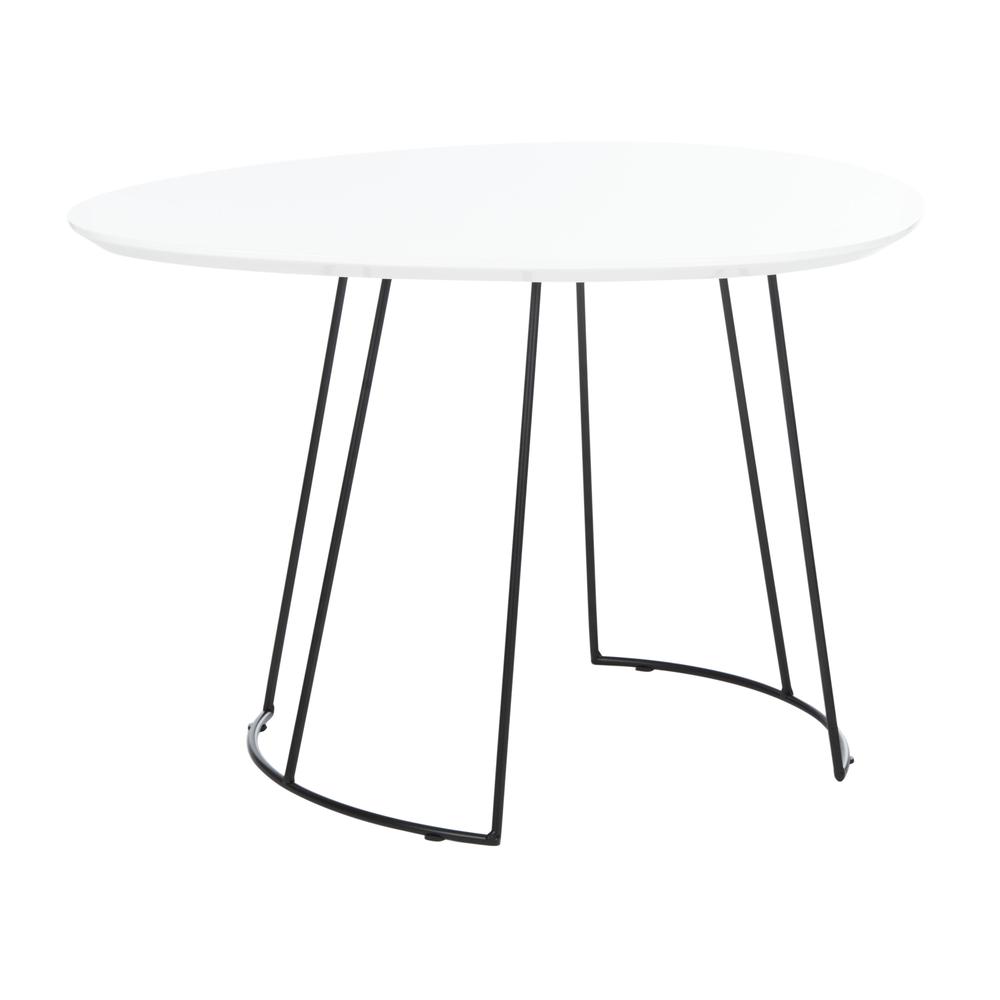 Brooks Side Table, Lacqure White/Black. Picture 6