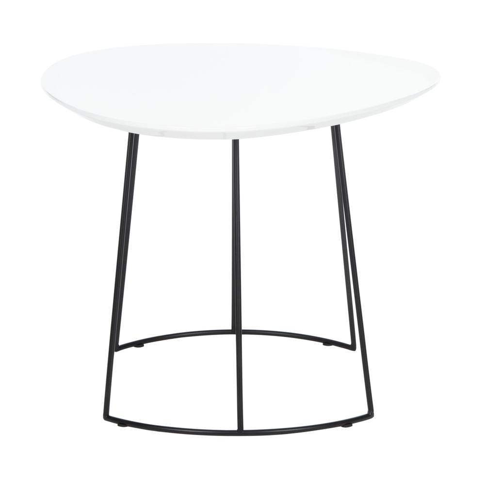 Brooks Side Table, Lacqure White/Black. Picture 7