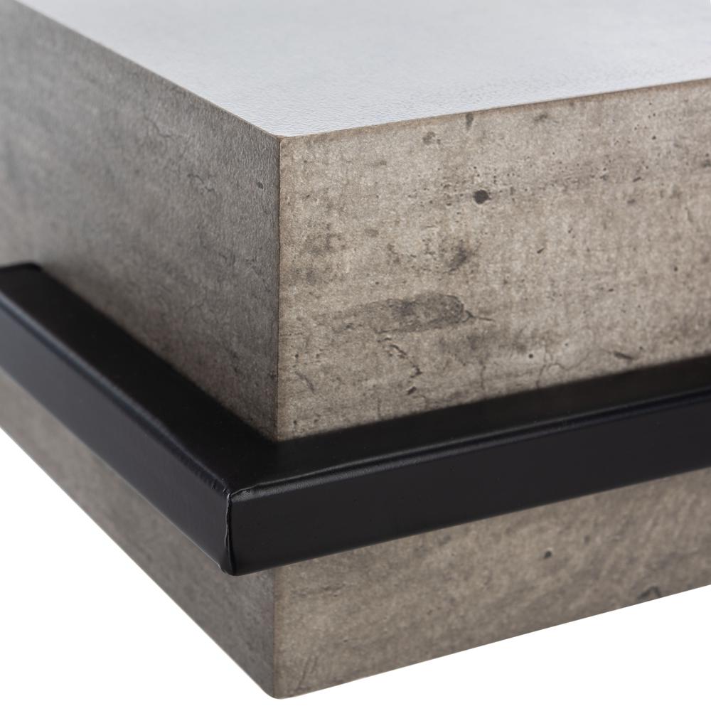 Jett Square Accent Table, Light Grey/Black. Picture 3