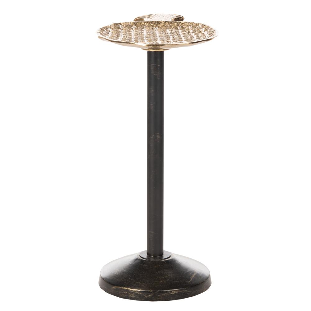 Luana Pinapple Top Accent Table, Gold/Antique Gold. Picture 1