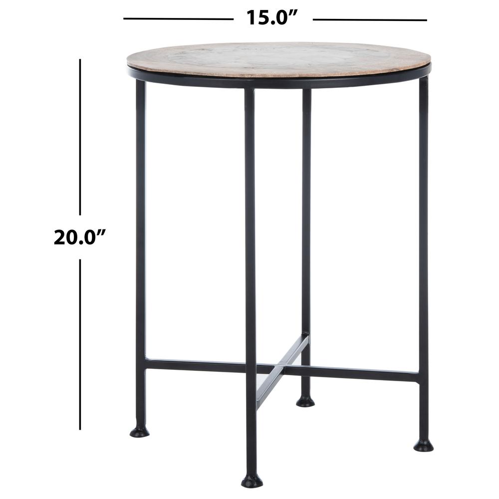 Lumi Agate Accent Table, Black Agate. Picture 4