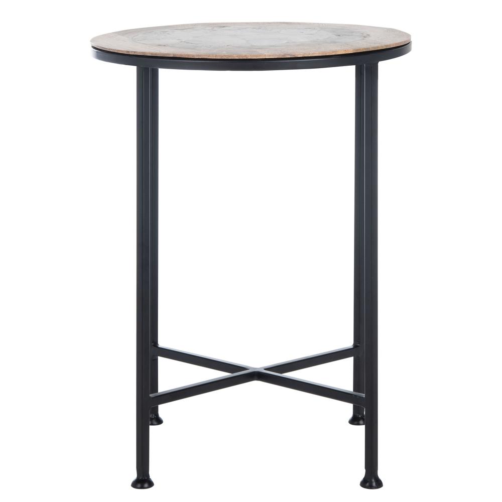 Lumi Agate Accent Table, Black Agate. Picture 1