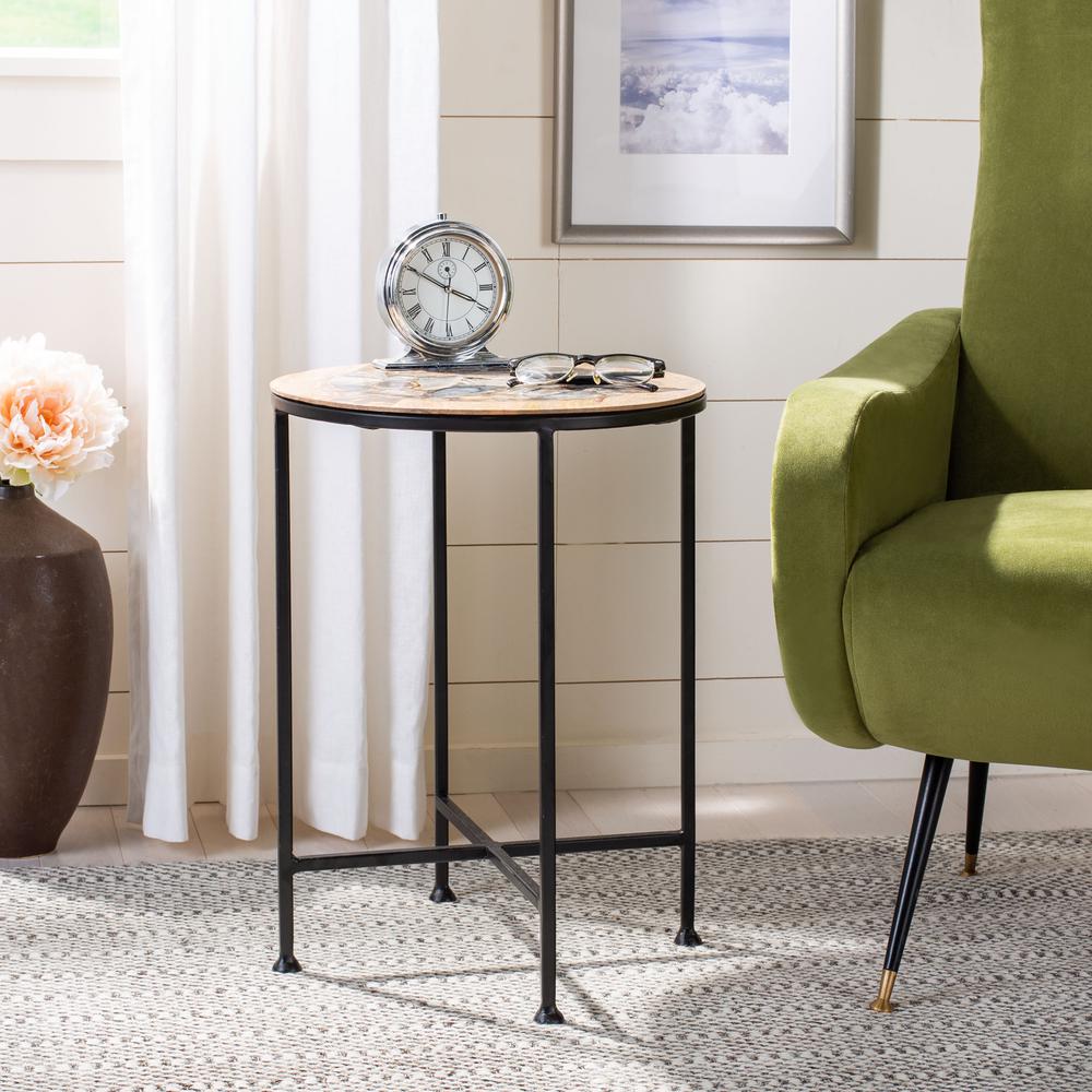 Lumi Agate Accent Table, Black Agate. Picture 6