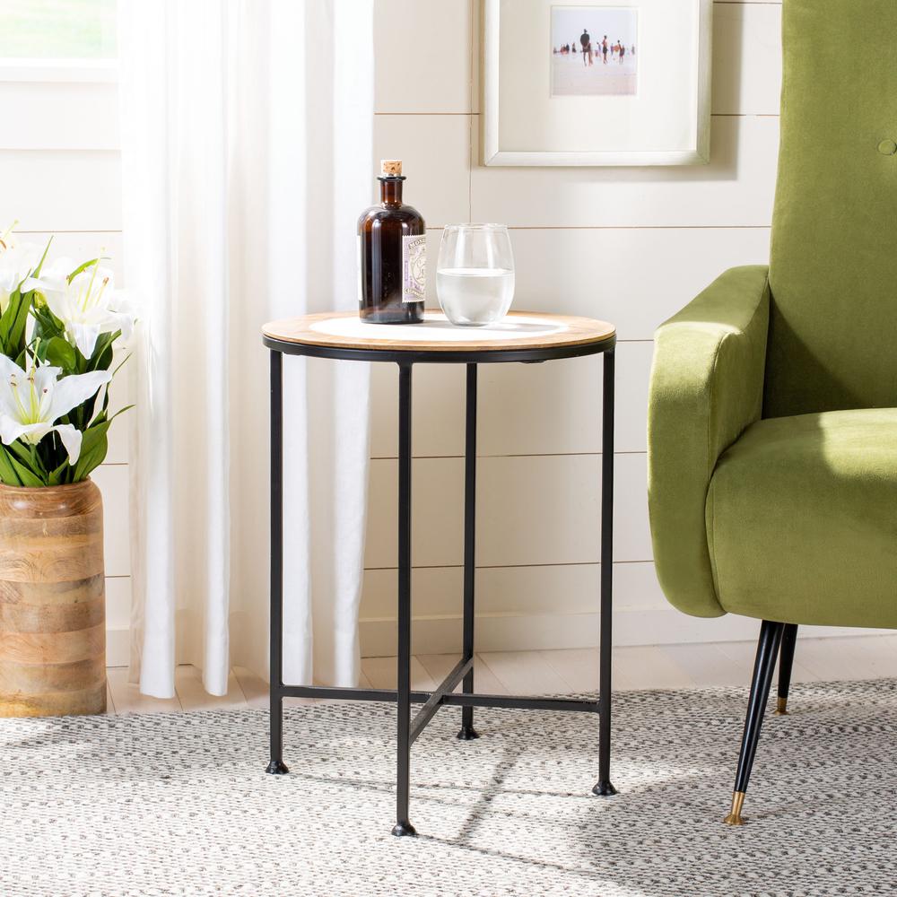 Lumi Agate Accent Table, White Marble. Picture 6