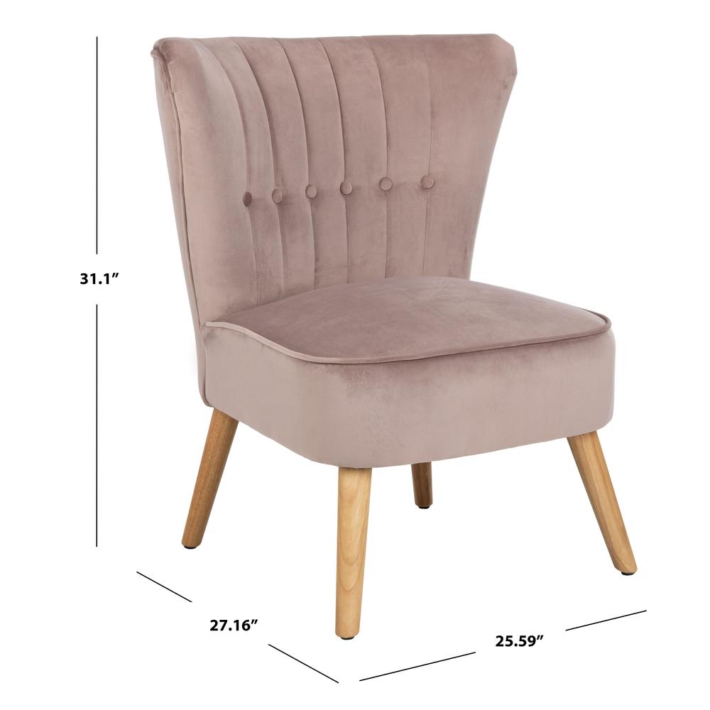 June Mid Century Accent Chair, Mauve/Natural. Picture 5