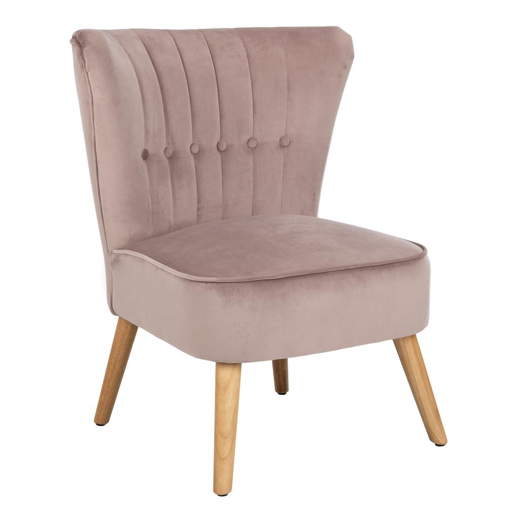June Mid Century Accent Chair, Mauve/Natural. Picture 8