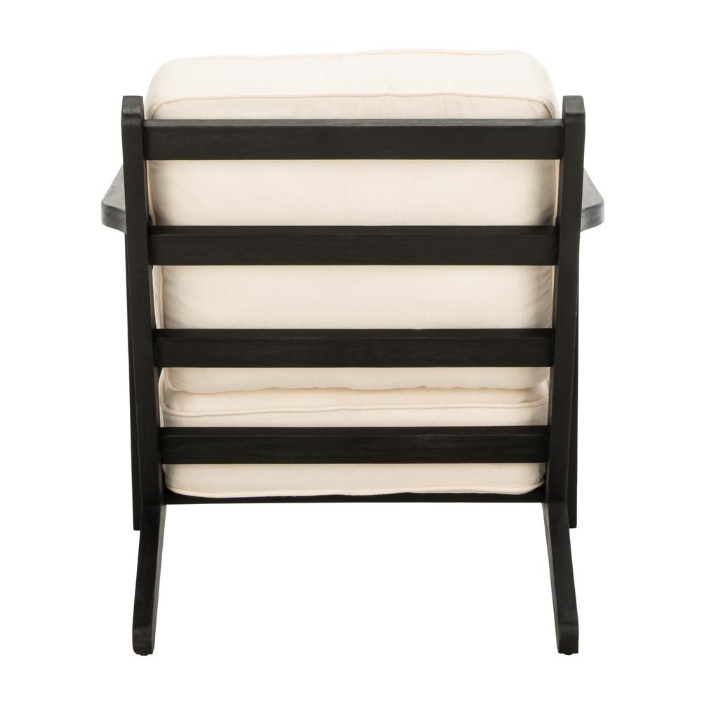 Nico Mid Century Accent Chair, Bone White/Black. Picture 2
