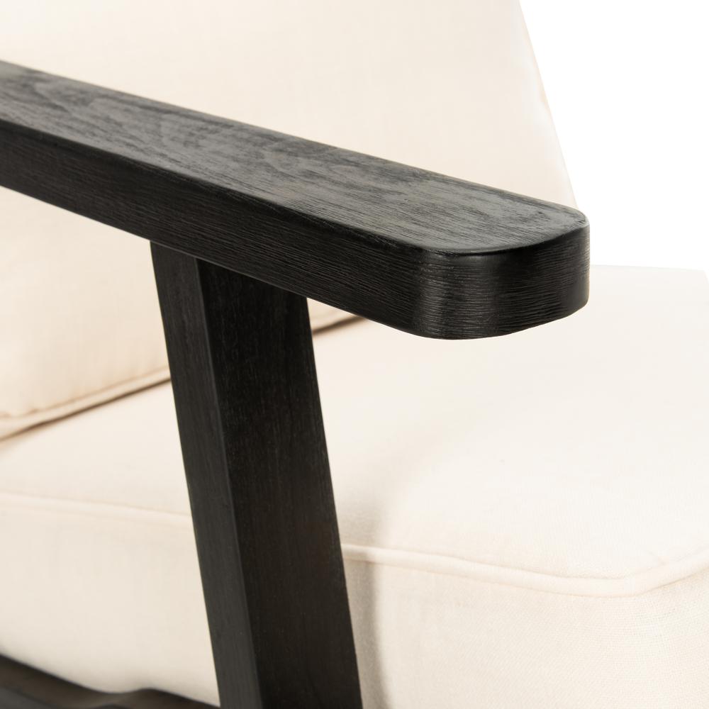 Nico Mid Century Accent Chair, Bone White/Black. Picture 5