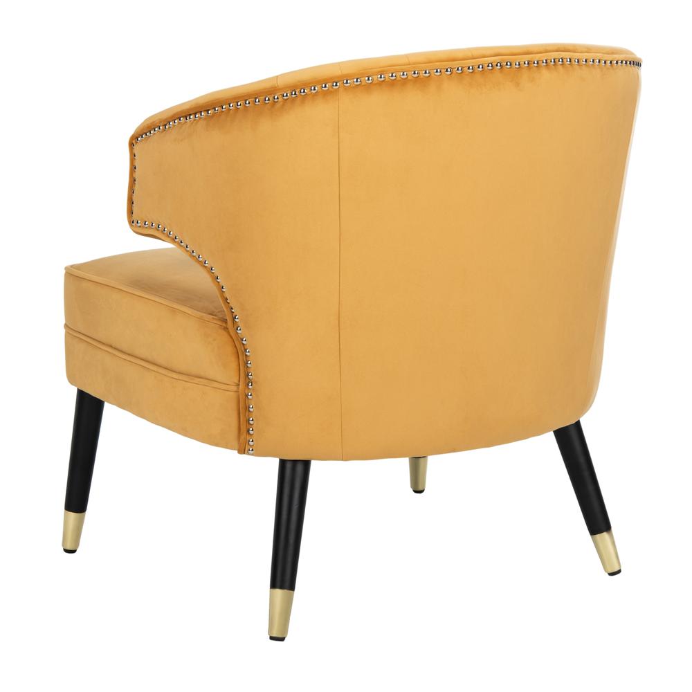 Stazia Wingback Accent Chair, Marigold/Black. Picture 3