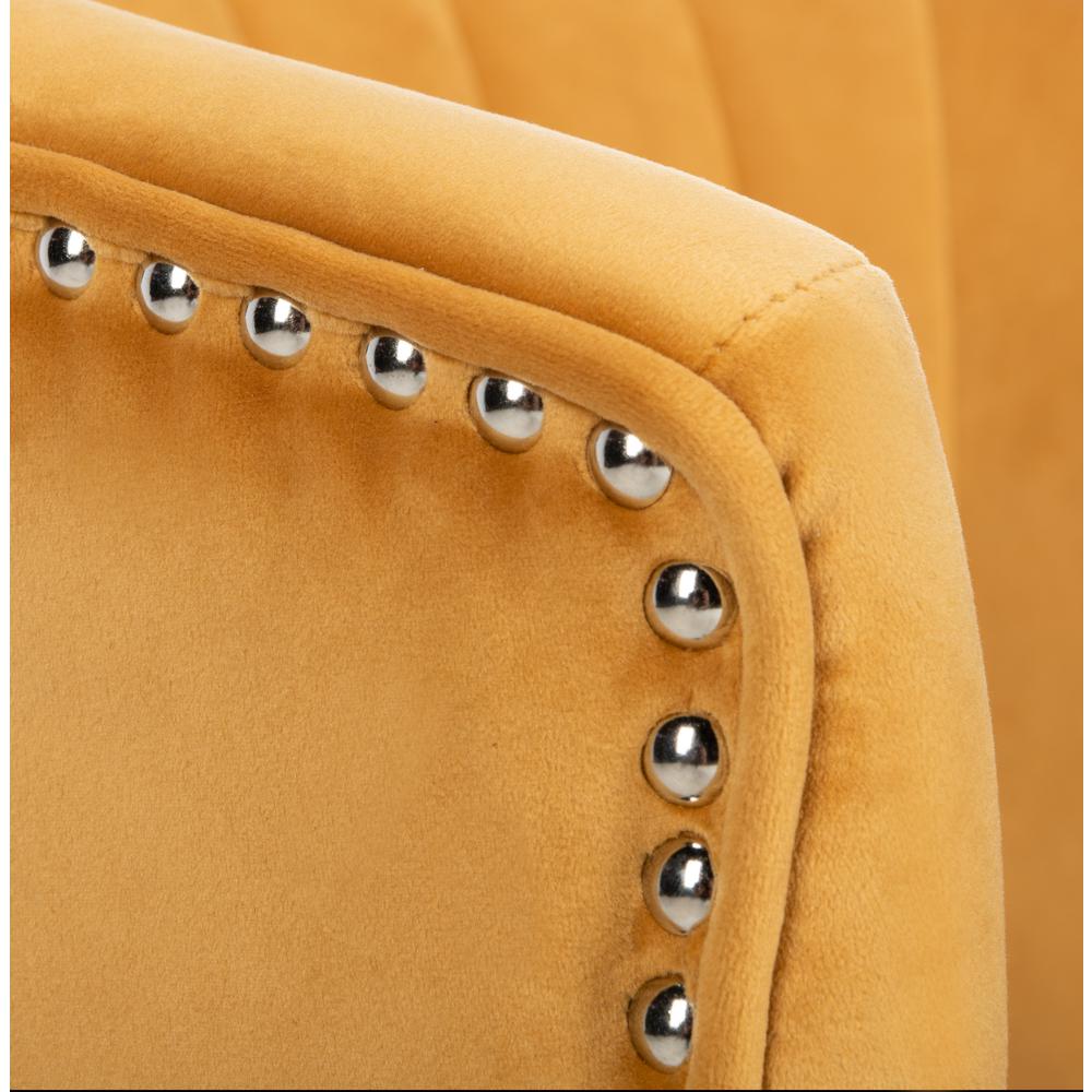 Stazia Wingback Accent Chair, Marigold/Black. Picture 5