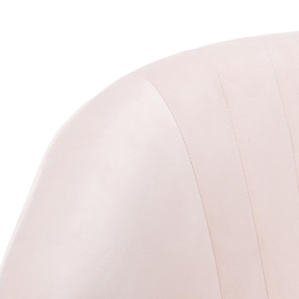 Stazia Wingback Accent Chair, Pale Pink/Black. Picture 4