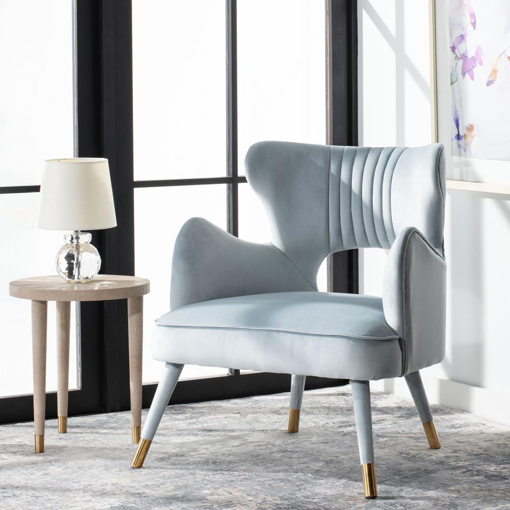 Blair Wingback Accent Chair, Slate Blue. Picture 7