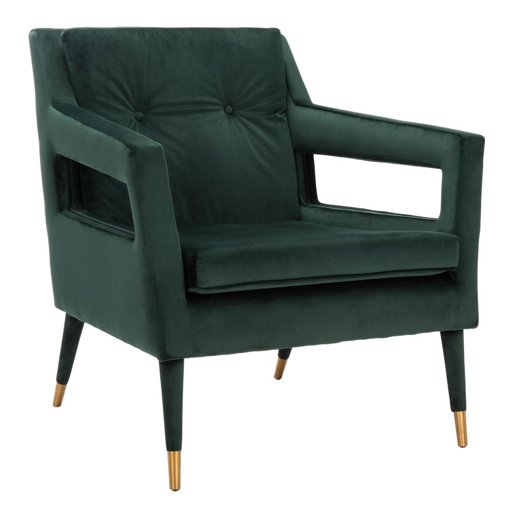 Mara Tufted Accent Chair, Forest Green. Picture 8