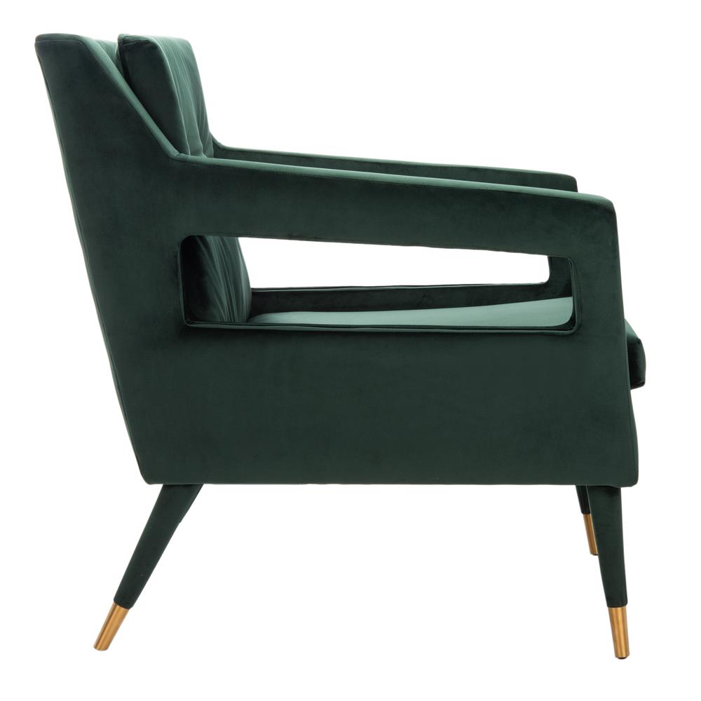 Mara Tufted Accent Chair, Forest Green. Picture 9