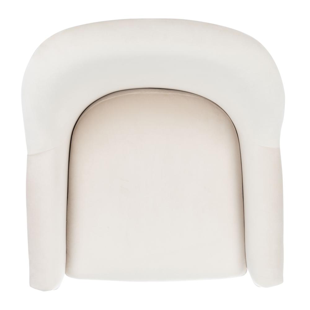 Brienne Mid Century Arm Chair, Ivory/Brass. Picture 10