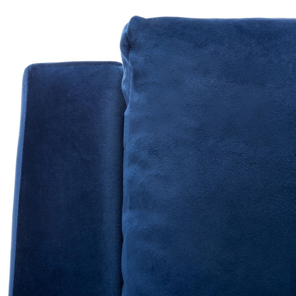 Astrid Mid Century Arm Chair, Navy/Natural. Picture 4