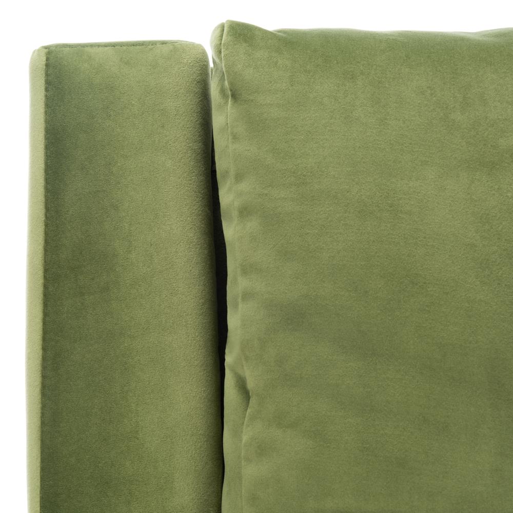 Astrid Mid Century Arm Chair, Olive/Natural. Picture 4