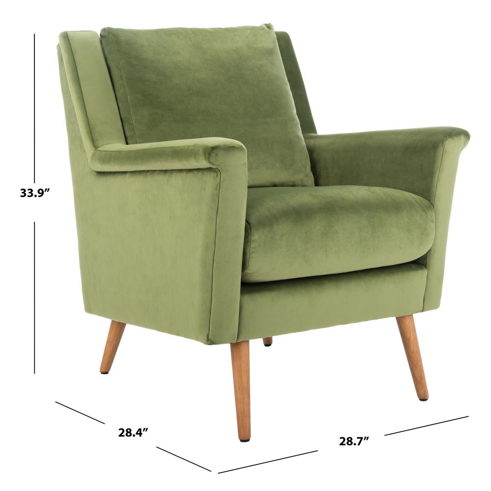 Astrid Mid Century Arm Chair, Olive/Natural. Picture 5