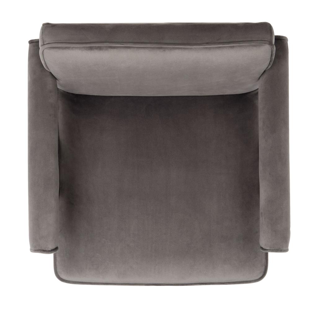 Suri Mid Century Arm Chair, Grey/Walnut. Picture 10