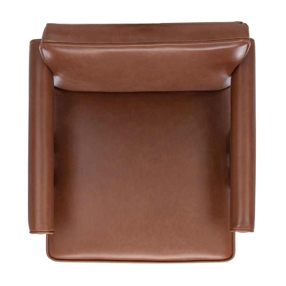 Suri Mid Century Arm Chair, Cognac/Walnut. Picture 10