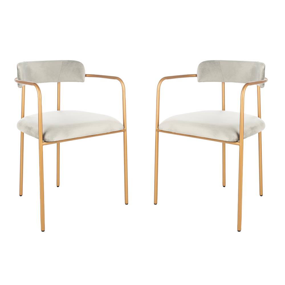 Camille Side Chair, Grey/Gold. Picture 12