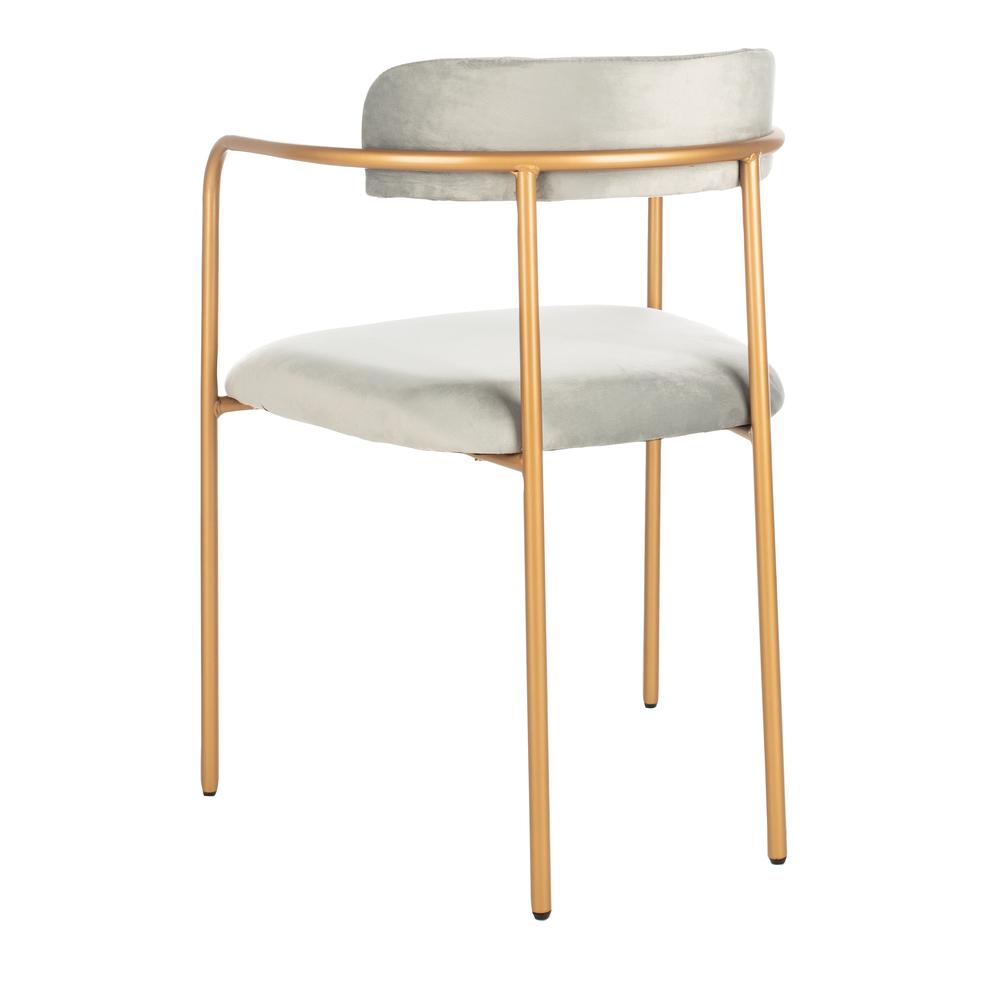 Camille Side Chair, Grey/Gold. Picture 3
