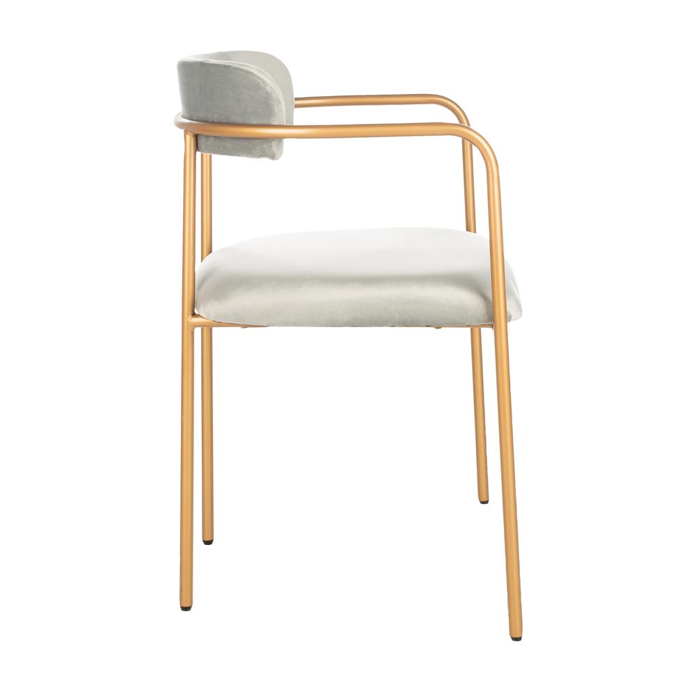 Camille Side Chair, Grey/Gold. Picture 10