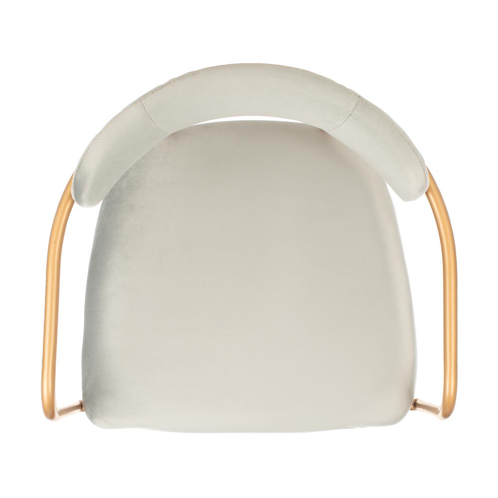 Camille Side Chair, Grey/Gold. Picture 11