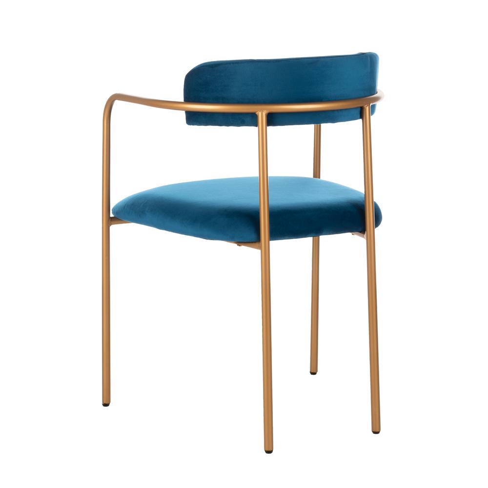 Camille Side Chair, Navy/Gold. Picture 3